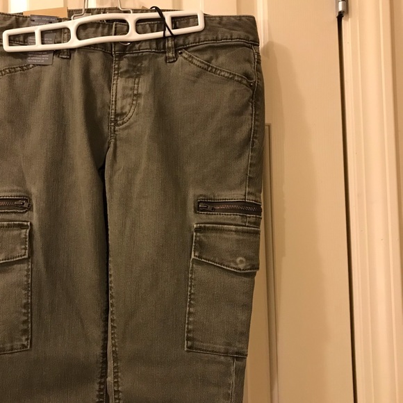 Target Massimo Skinny Premium Denim Mid-waist straight up size Army green size 6 - Picture 4 of 7